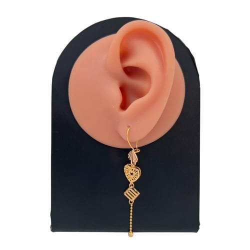 حلق ذهب عيار 21 الوزن 2.91 جرام