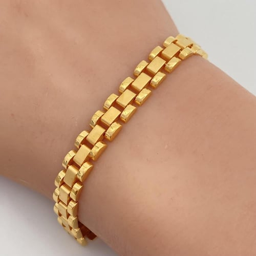 اسواره ذهب عيار 21 وزن 10.15 جم تصميم رولكس فاخر