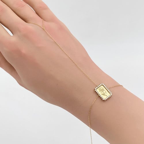 كف ذهب عيار 18 الوزن 1.87 جرام