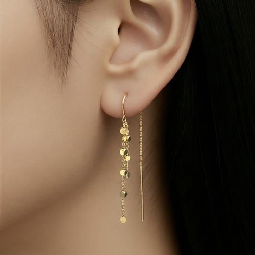 حلق ذهب عيار 18 الوزن 1.89 جرام