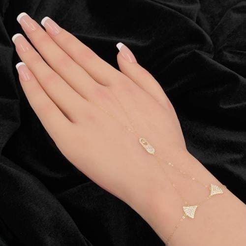 كف ذهب عيار 18 الوزن 1.24 جرام