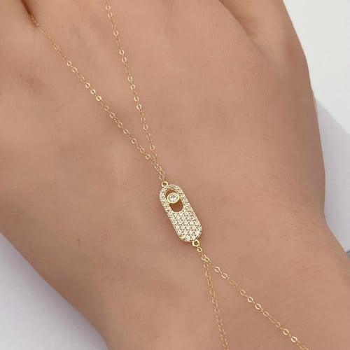 كف ذهب عيار 18 الوزن 1.24 جرام