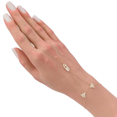 كف ذهب عيار 18 الوزن 1.24 جرام