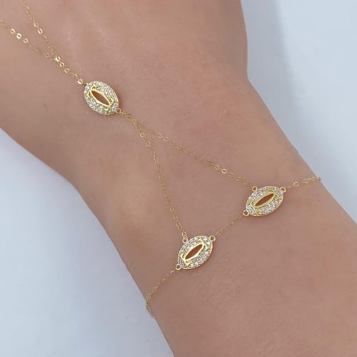 كف ذهب عيار 18 الوزن 1.34 جرام