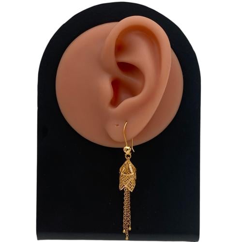 حلق ذهب عيار 21 الوزن 2.65 جرام