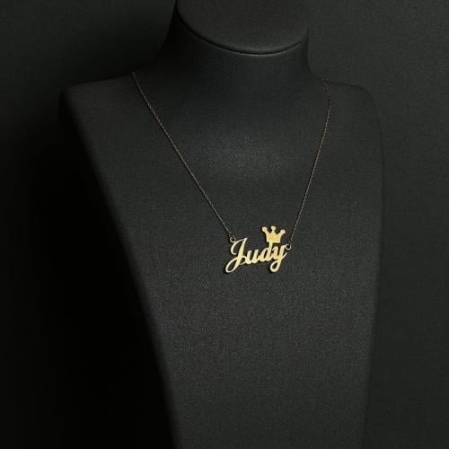 تفصيل ذهب حسب الطلب - سلسلة ذهب باسم Judy عيار 18...