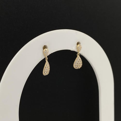 حلق ذهب عيار 18 الوزن 0.63 جرام