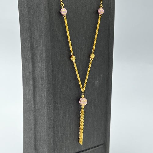 سبحه ذهب عيار 21 الوزن 4.04 جرام