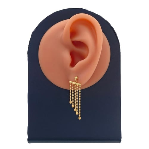 حلق ذهب عيار 18 الوزن 2.75 جرام