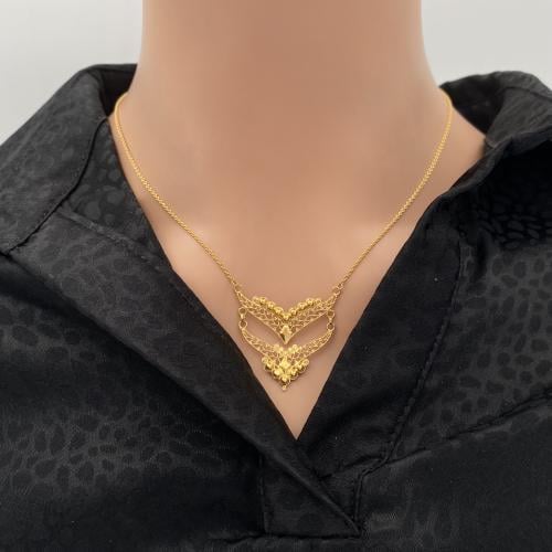 عقد جناح الصقر ذهب عيار 21 وزن 5.72 جم دورين