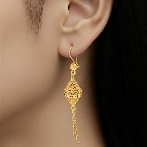 حلق ذهب عيار 21 الوزن 2.29 جرام