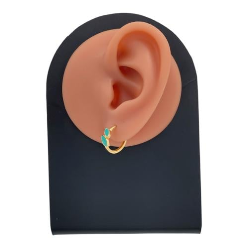 حلق ذهب عيار 18 الوزن 1.62 جرام