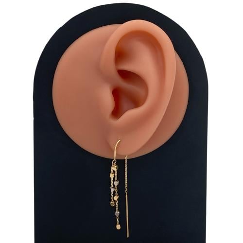 حلق ذهب عيار 18 الوزن 1.90 جرام