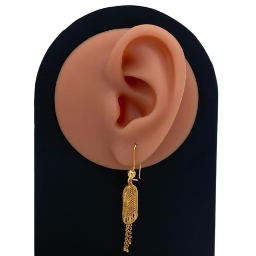 حلق ذهب عيار 21 الوزن 3.21 جرام