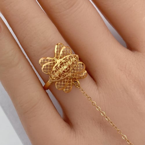 كف ذهب تركي عيار 21 فاخر الوزن 4.35 جرام