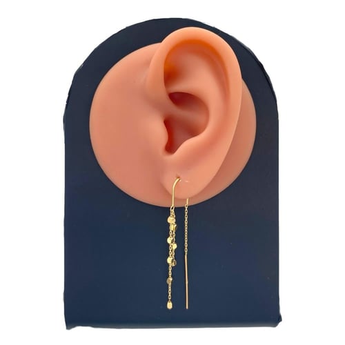 حلق ذهب عيار 18 الوزن 1.89 جرام