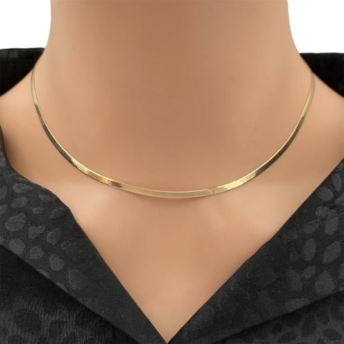 عقد فلات ذهب عيار 18 الوزن 4.40 جرام