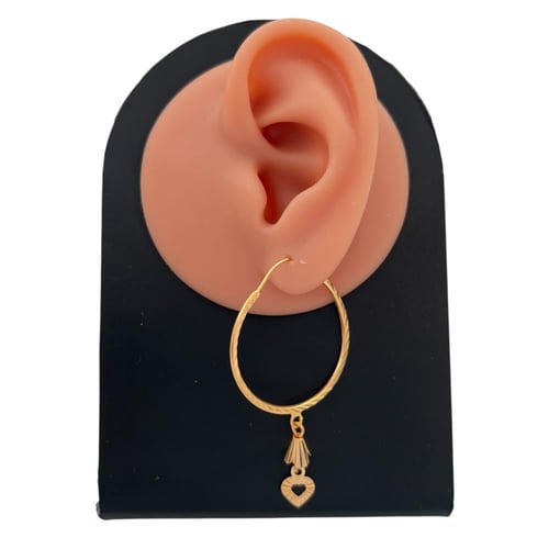 حلق ذهب عيار 21 الوزن 3.62 جرام