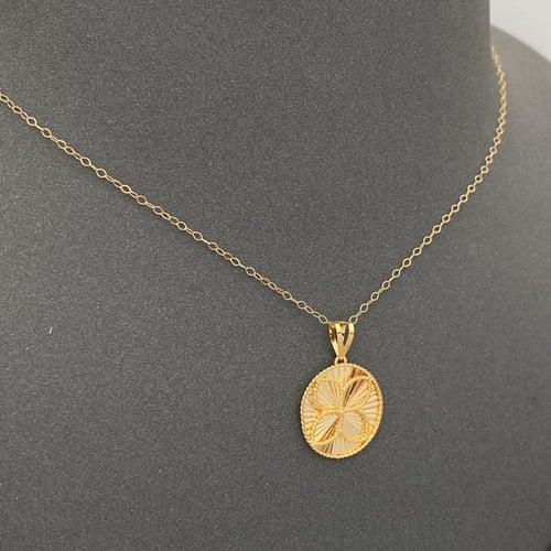 عقد زاوية الشفاء عيار 21 وزن 1.88 جم عقد ذهب ناعم...