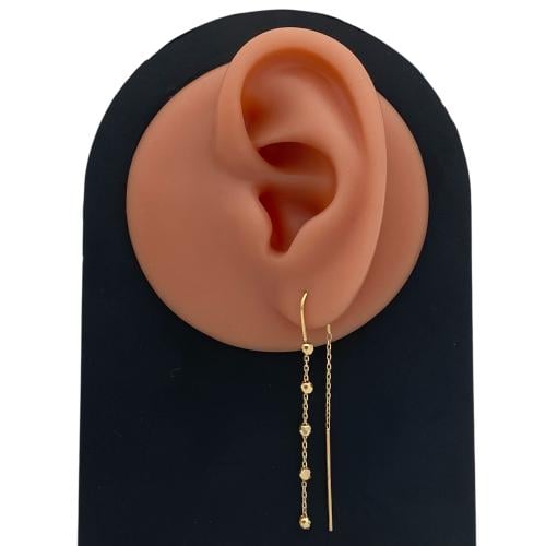 حلق ذهب عيار 18 الوزن 1.56 جرام