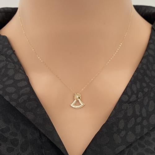 عقد ذهب عيار 18 الوزن 0.77 جرام
