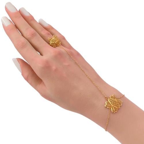 كف ذهب تركي عيار 21 فاخر الوزن 4.35 جرام