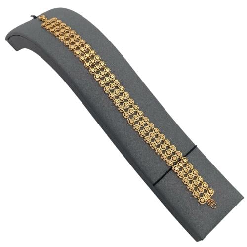 سوار ذهب عريض عيار 21 وزن 9.42 جم يزين إطلالتك وحض...