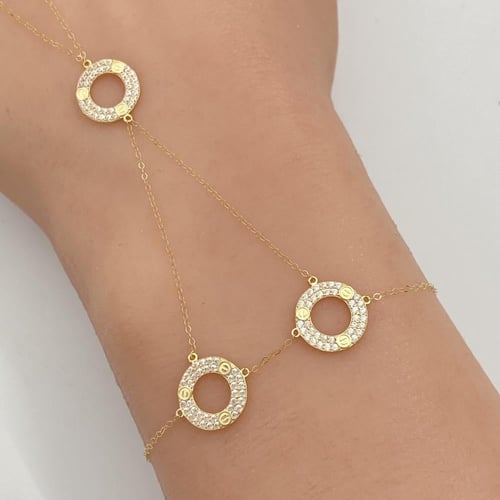 كف ذهب عيار 18 الوزن 1.32 جرام