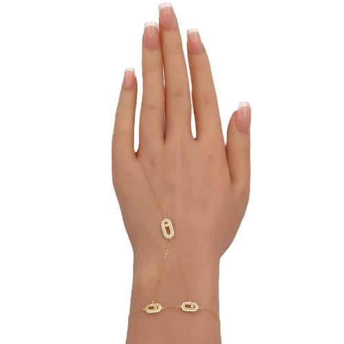 كف ذهب عيار 18 الوزن 1.28 جرام