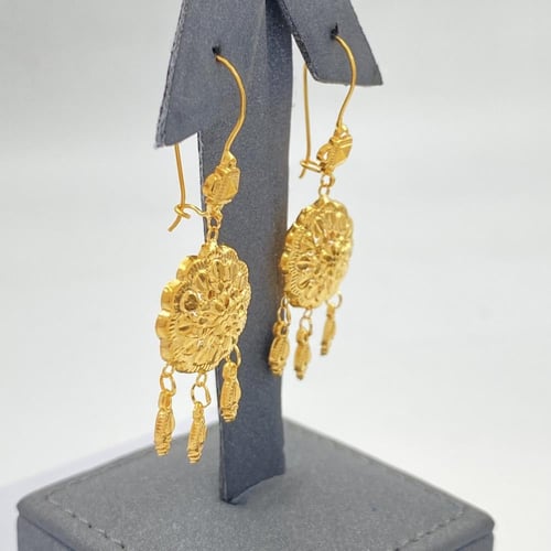 حلق كرسي جابر ذهب عيار 21 الوزن 1.70 جرام