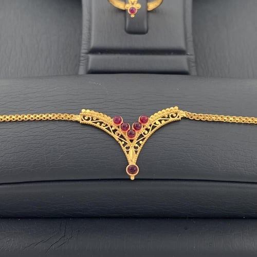 طقم ذهب فخم عيار 21 وزن 14.93 جم الأكثر مبيعًا هذا...