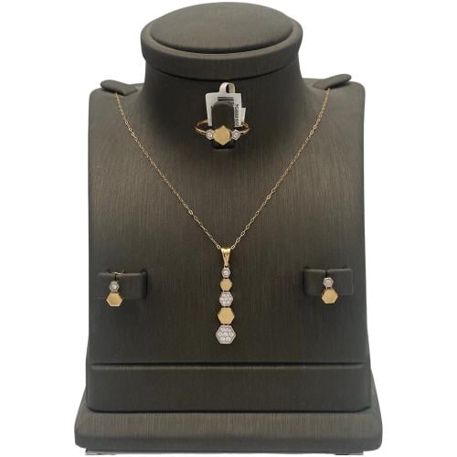 نصف طقم ذهب عيار 18 الوزن 4.54 جرام