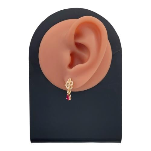 حلق ذهب عيار 18 الوزن 1.88 جرام