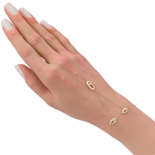 كف ذهب عيار 18 الوزن 1.28 جرام