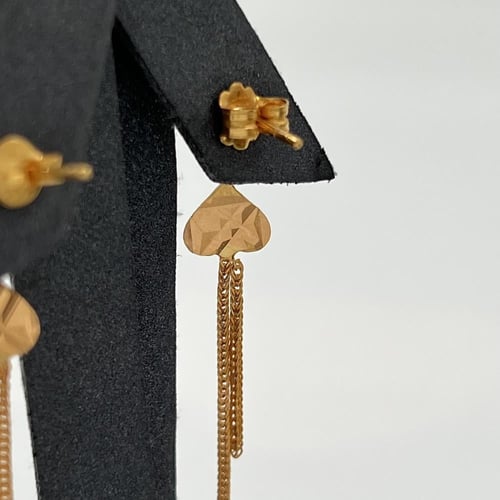 حلق ذهب عيار 21 الوزن 2.66 جرام