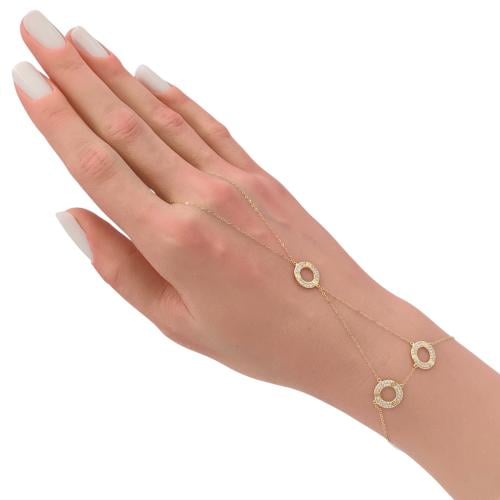 كف ذهب عيار 18 الوزن 1.32 جرام