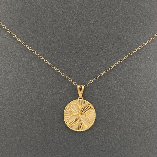 عقد زاوية الشفاء عيار 21 وزن 1.88 جم عقد ذهب ناعم...