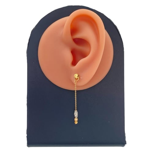 حلق ذهب عيار 18 الوزن 1.25 جرام