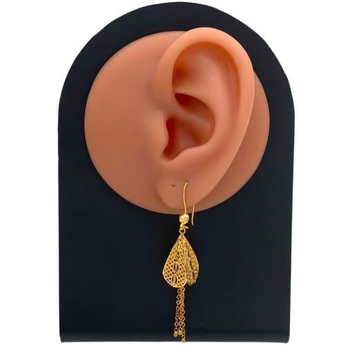 حلق ذهب عيار 21 الوزن 3.31 جرام