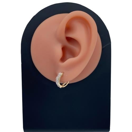 حلق ذهب عيار 18 الوزن 2.01 جرام