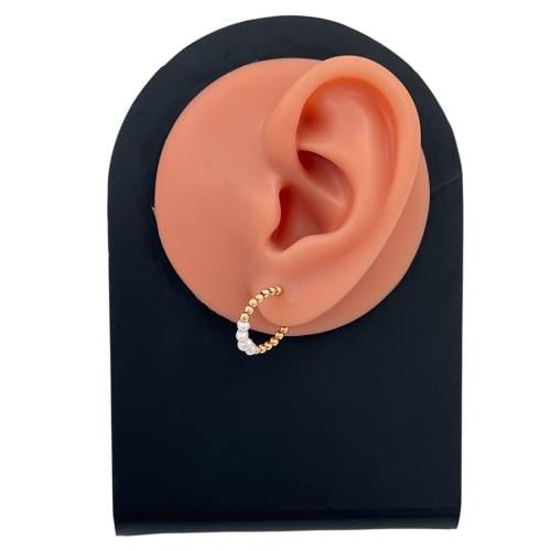 حلق ذهب عيار 18 الوزن 1.88 جرام