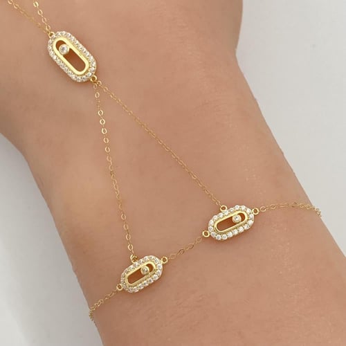 كف ذهب عيار 18 الوزن 1.28 جرام