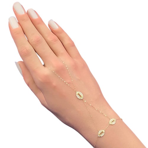 كف ذهب عيار 18 الوزن 1.34 جرام