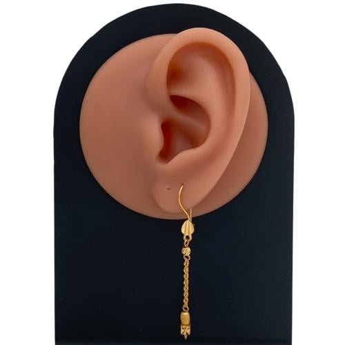 حلق ذهب عيار 21 الوزن 1.80 جرام