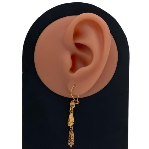 حلق ذهب عيار 21 الوزن 2.72 جرام