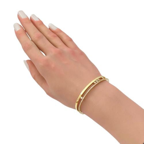 إسوارة ذهب عيار 18 الوزن 13.55 جرام