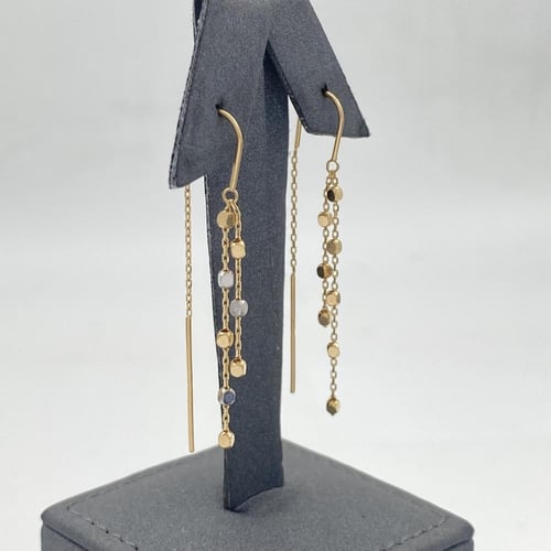 حلق ذهب عيار 18 الوزن 1.89 جرام