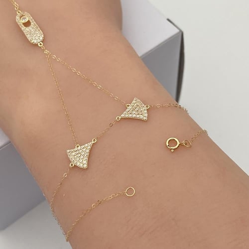 كف ذهب عيار 18 الوزن 1.24 جرام