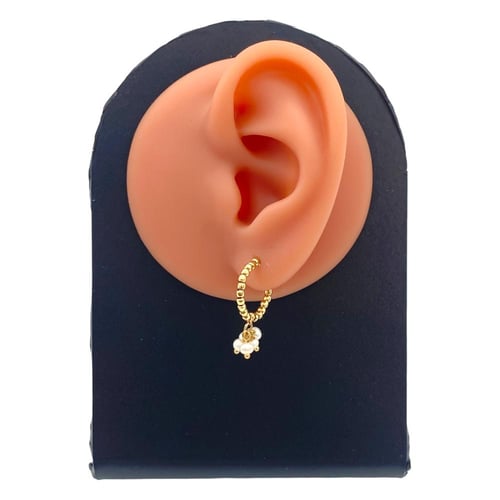 حلق ذهب عيار 18 الوزن 2.76 جرام