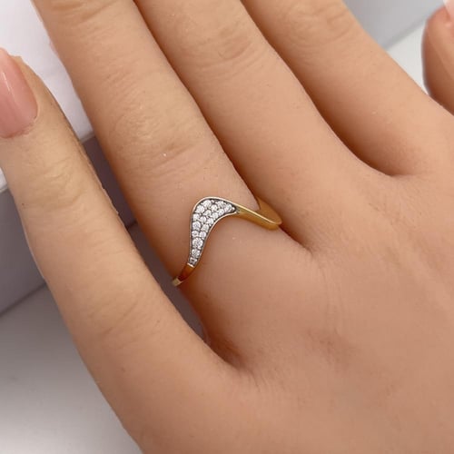 خاتم ذهب عيار 18 الوزن 0.95 جرام